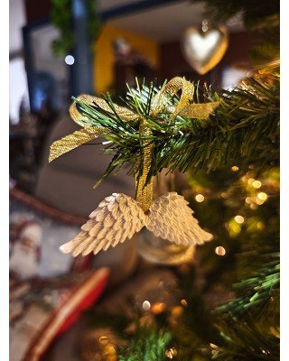 Χριστουγεννιάτικο στολίδι - Φτερά αγγέλου - Πορσελάνη